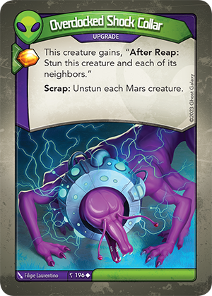 Overclocked Shock Collar, a KeyForge card illustrated by Filipe Laurentino