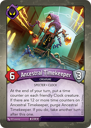 Ancestral Timekeeper, a KeyForge card illustrated by JB Casacop