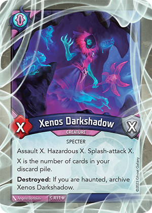 Xenos Darkshadow, a KeyForge card illustrated by Specter