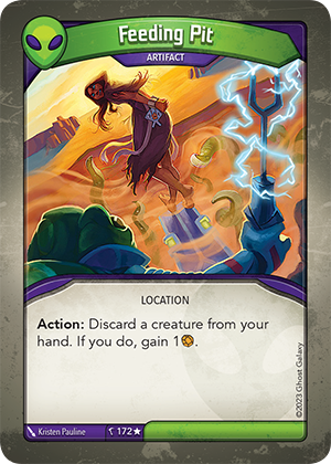 Feeding Pit, a KeyForge card illustrated by Kristen Pauline
