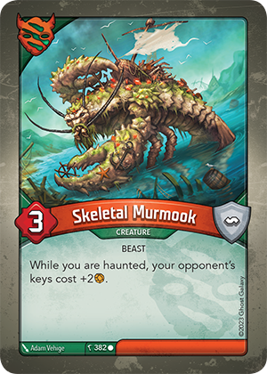 Skeletal Murmook, a KeyForge card illustrated by Adam Vehige