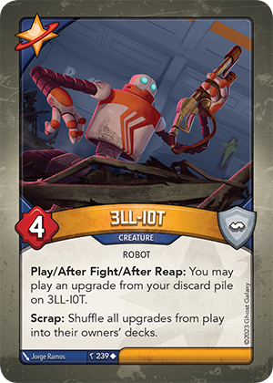 3LL-I0T, a KeyForge card illustrated by Jorge Ramos