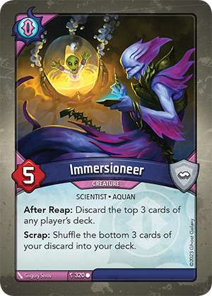 Immersioneer, a KeyForge card illustrated by Aquan