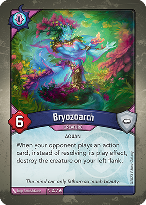 Bryozoarch, a KeyForge card illustrated by Liiga Smilshkalne