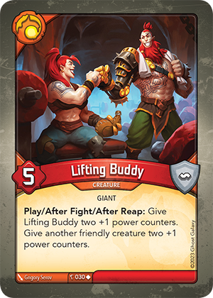 Lifting Buddy, a KeyForge card illustrated by Grigory Serov