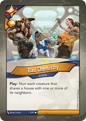 Bad Chemistry, a KeyForge card illustrated by Marko Fiedler