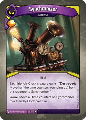 Synchronizer, a KeyForge card illustrated by Scott Schomburg
