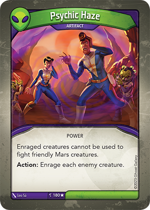 Psychic Haze, a KeyForge card illustrated by Leo Sá