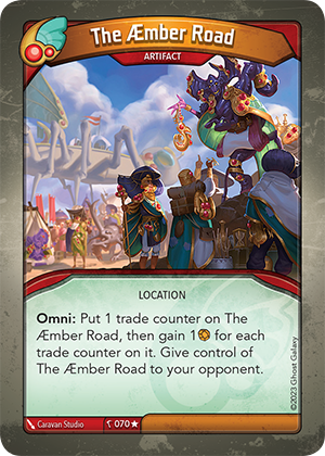 The Æmber Road, a KeyForge card illustrated by Caravan Studio