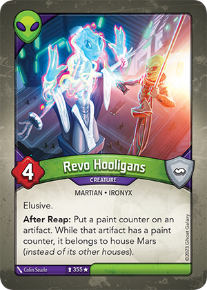 Revo Hooligans, a KeyForge card illustrated by Colin Searle