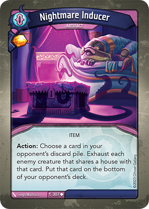 Nightmare Inducer, a KeyForge card illustrated by Diego Machuca