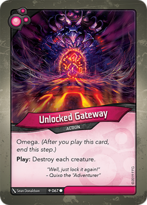 Unlocked Gateway, a KeyForge card illustrated by Sean Donaldson