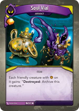 Soul Vial, a KeyForge card illustrated by Jason Juta