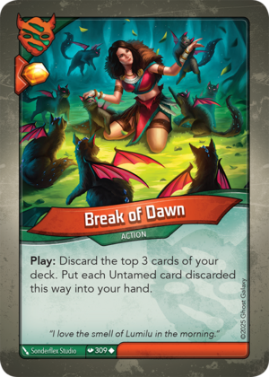 Break of Dawn, a KeyForge card illustrated by Sonderflex Studio