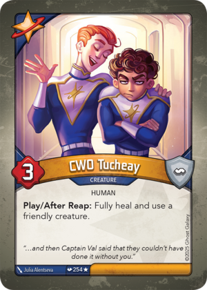 CWO Tucheay, a KeyForge card illustrated by Julia Alentseva