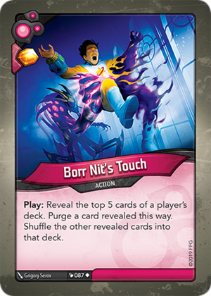 Borr Nit’s Touch, a KeyForge card illustrated by Grigory Serov