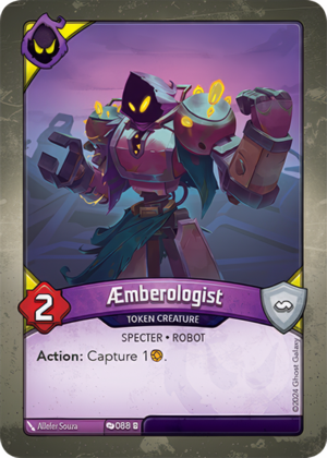 Æmberologist, a KeyForge card illustrated by Robot