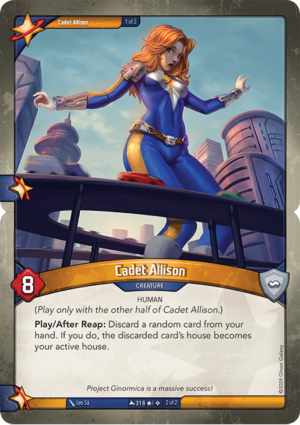 Cadet Allison, a KeyForge card illustrated by Leo Sá