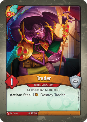 Trader, a KeyForge card illustrated by Art Tavern