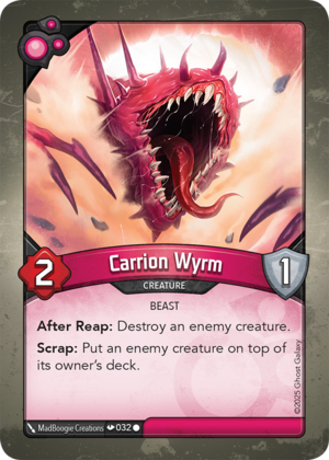 Carrion Wyrm, a KeyForge card illustrated by MadBoogie Creations