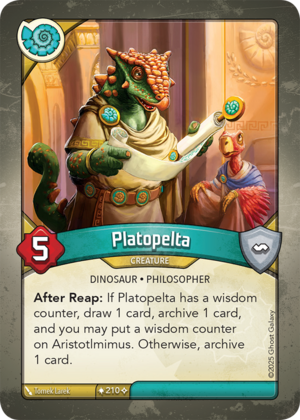 Platopelta, a KeyForge card illustrated by Tomek Larek