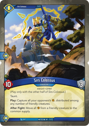 Sirs Colossus, a KeyForge card illustrated by Spirit