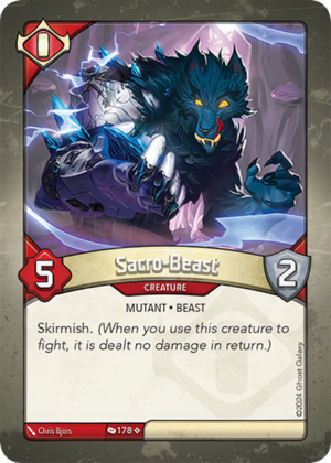 Sacro-Beast (Redemption), a KeyForge card illustrated by Chris Bjors