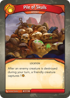 Pile of Skulls, a KeyForge card illustrated by Caravan Studio
