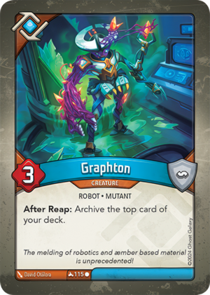Graphton, a KeyForge card illustrated by Robot