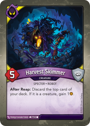 Harvest Skimmer, a KeyForge card illustrated by Brolken