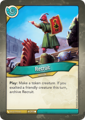 Recruit, a KeyForge card illustrated by Borja Pindado