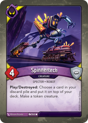 Spinnertech, a KeyForge card illustrated by Robot
