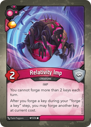 Relativity Imp, a KeyForge card illustrated by Imp