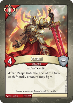Azrael, a KeyForge card illustrated by Mutant
