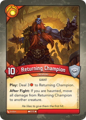Returning Champion