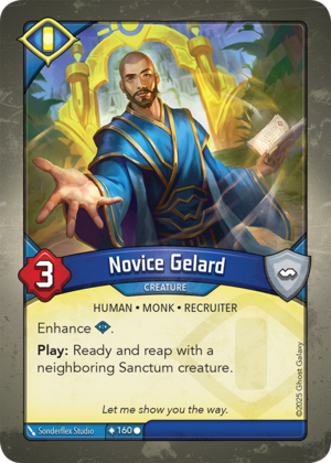 Novice Gelard, a KeyForge card illustrated by Sonderflex Studio