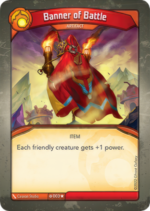 Banner of Battle, a KeyForge card illustrated by Caravan Studio