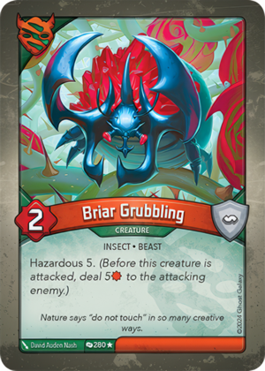 Briar Grubbling, a KeyForge card illustrated by David Auden Nash