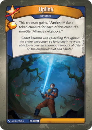Uplink, a KeyForge card illustrated by Caravan Studio
