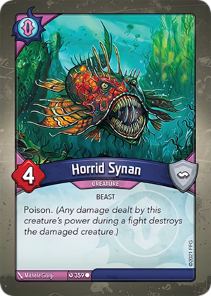 Horrid Synan, a KeyForge card illustrated by Michele Giorgi