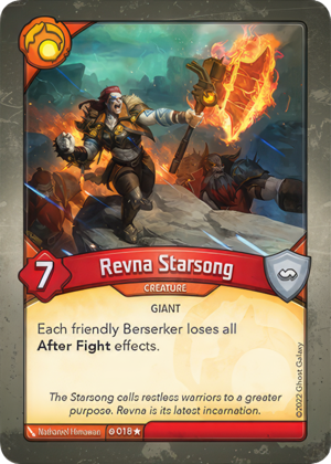 Revna Starsong, a KeyForge card illustrated by Nathaniel Himawan