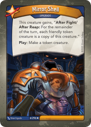 Mirror Shell, a KeyForge card illustrated by Brian Fajardo
