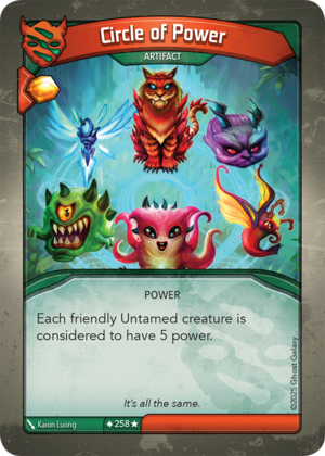 Circle of Power, a KeyForge card illustrated by Kaion Luong