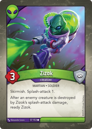Zizok, a KeyForge card illustrated by Alexandre Leoni