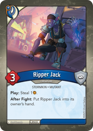 Ripper Jack, a KeyForge card illustrated by Stormkin