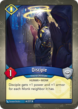 Disciple, a KeyForge card illustrated by Caravan Studio