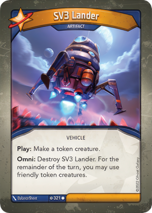 SV3 Lander, a KeyForge card illustrated by BalanceSheet