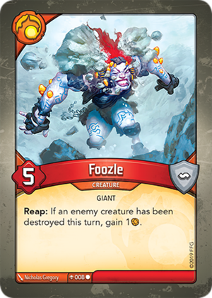 Foozle, a KeyForge card illustrated by Nicholas Gregory