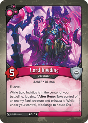 Lord Invidius, a KeyForge card illustrated by Caio Monteiro