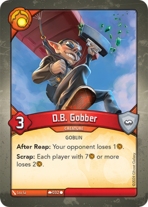 D.B. Gobber, a KeyForge card illustrated by Leo Sá